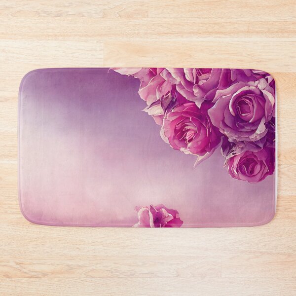 Item preview, Vintage style pink watercolor roses on a soft pinky lilac sky  designed and sold by CGSGraphics.