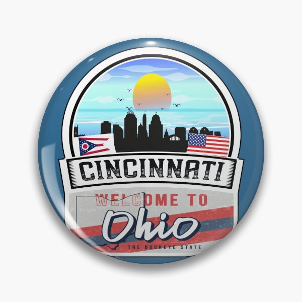 Artikelvorschau, Cincinnati, Willkommen in Ohio, dem Buckeye-Staat | Ohio State and Cities Series -33 entworfen und verkauft von WorldStateArt.