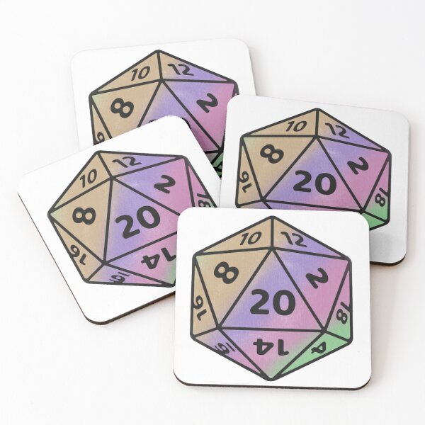 Item preview, DND D20 Die-Multicolored Rainbow Vintage designed and sold by quirkycounselor.