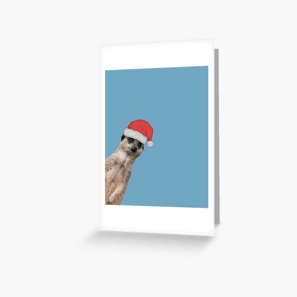 Item preview, Cute Meerkat in Christmas hat- Peek a boo designed and sold by tinytiger77.