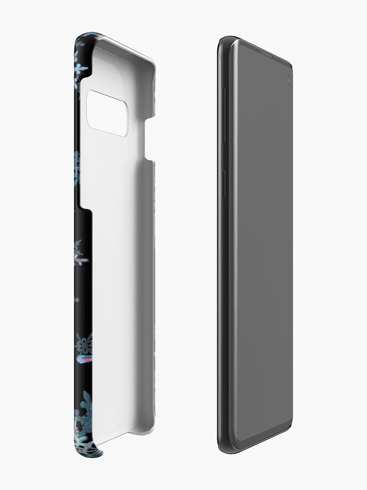 Alternate view of Embroidered Snowflakes on dark Case & Skin for Samsung Galaxy