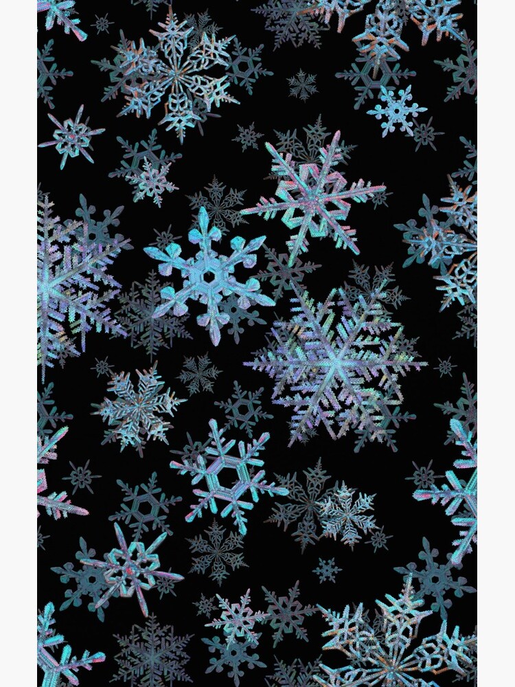 Embroidered Snowflakes on dark by IvaW