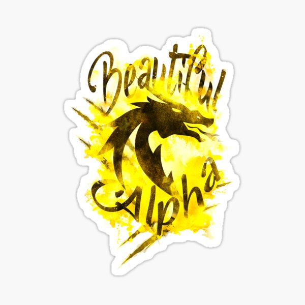 Beautiful Dragon Alpha Yellow Sticker