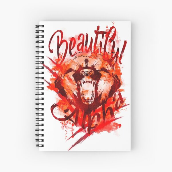 Beautiful Alpha Bear Red Spiral Notebook
