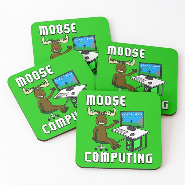 Item preview, Moose Computing Power Level Over 9000 designed and sold by AMagicalJourney.