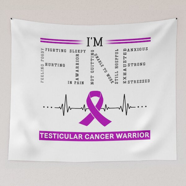 Item preview, I'm Fine Testicular Cancer Warrior Support Testicular Cancer Awareness Gifts designed and sold by rechardtee.