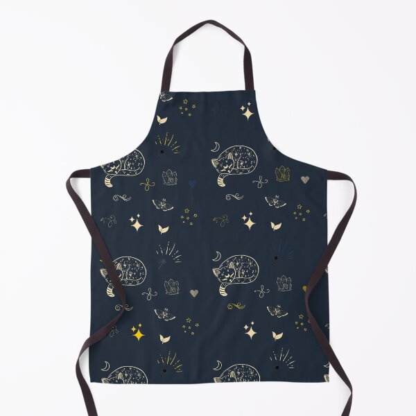 Item preview, Celestial crystal cat witch background pattern designed and sold by travelnerd.