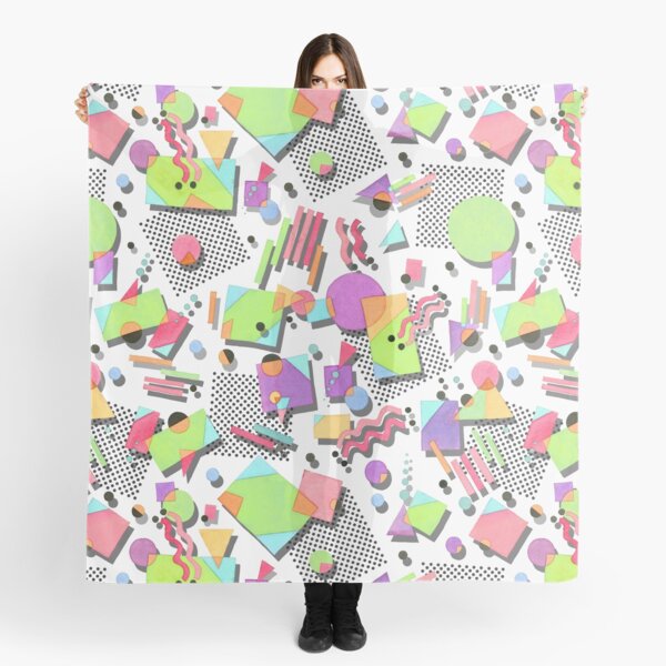 Retro 80s Geometric Scarf