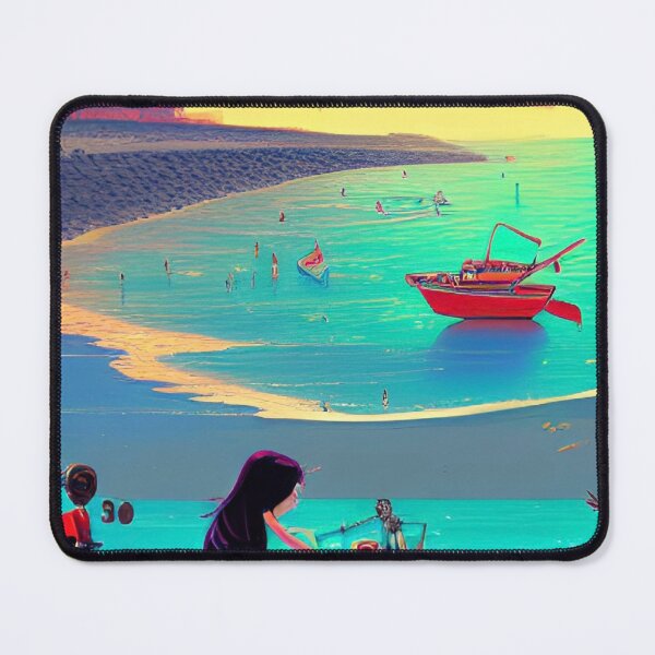 Item preview, COOL GIRL ON BEACH WITH MOTORCYCLE RETRO designed and sold by sailorsam1805.