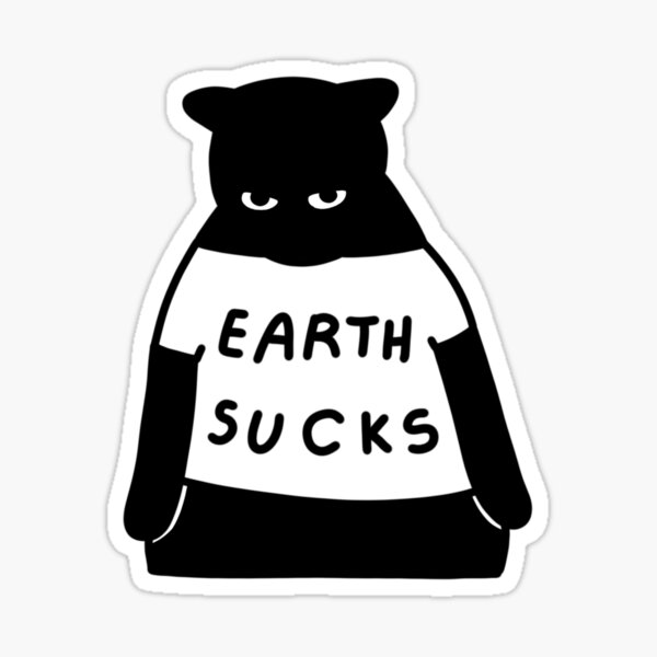 Erde saugt Sticker