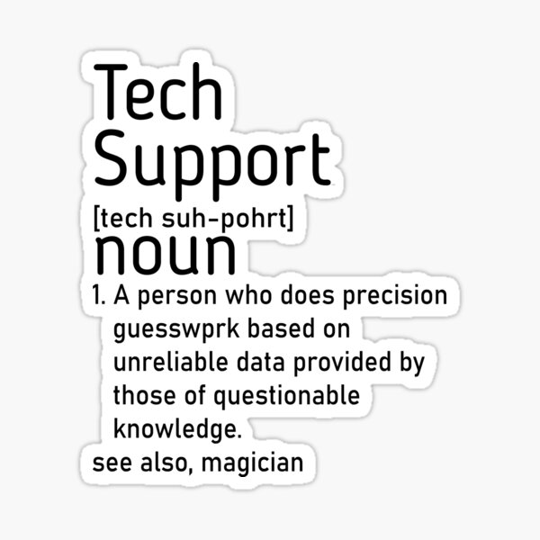 tech-support-definition-sticker-for-sale-by-zineday-redbubble