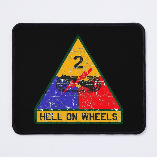 Item preview, US Army - The 2nd Armored Division, Hell on Wheels - Grunge Style designed and sold by pzd501.