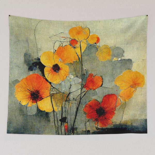 Item preview,  Yellow flowers in an aquarelle painting designed and sold by AmazinfArt.