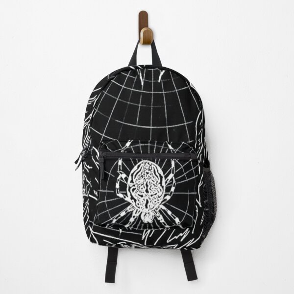 Item preview, Spiderweb | black and white lines | orb arachnid | crawly creepy | dry leaves designed and sold by LeoVaMi.