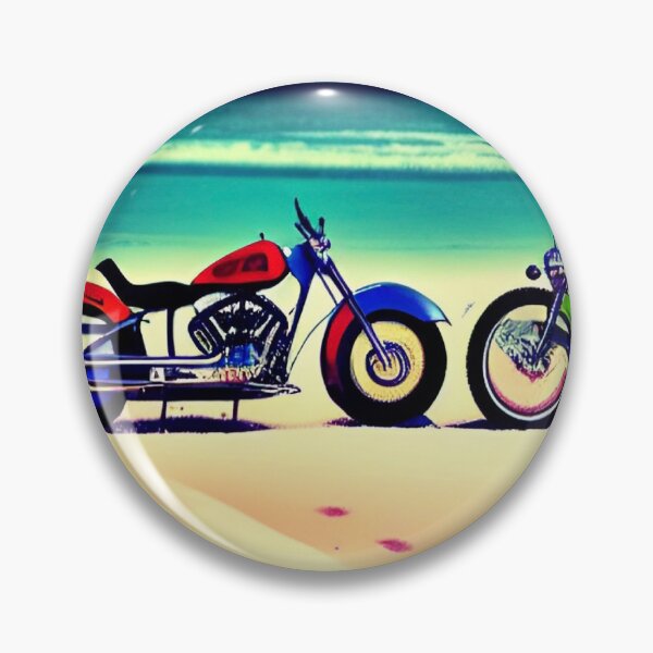 Item preview, COOL MOTORCYCLES ON THE BEACH RETRO STYLE designed and sold by sailorsam1805.