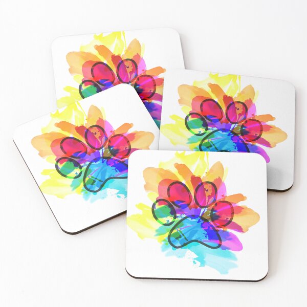 Item preview, Paw Print 80s Inspired Watercolor designed and sold by AubrieBea.