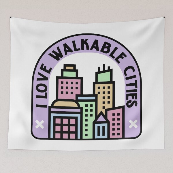 Item preview, I Love Walkable Cities - Urban Planning designed and sold by Picket Club.