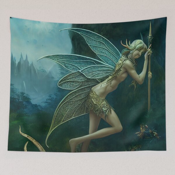 Item preview, Wandering Faerie Trekking Along designed and sold by fairytailsaiart.