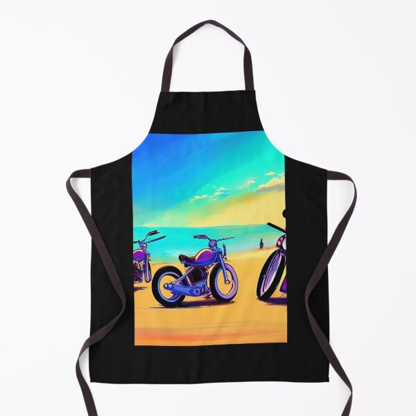 Item preview, COOL PURPLE MOTORCYCLES ON THE BEACH RETRO STYLE designed and sold by sailorsam1805.