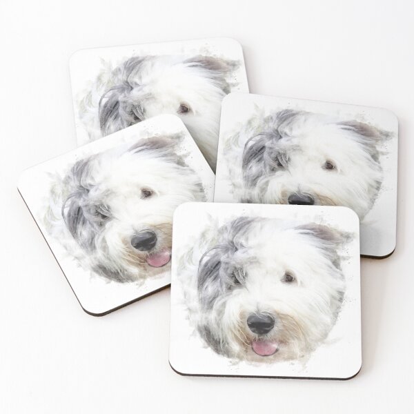 Item preview, Old English Sheepdog Watercolour Artwork designed and sold by Typeglyphs.