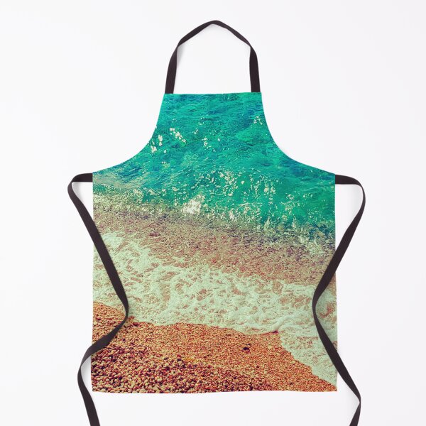 Aperçu de l'œuvre Plage d'été avec océan bleu turquoise, vagues mousseuses et sable beige créée et vendue par MyArt23.