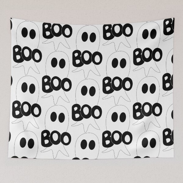 Item preview, Cute Halloween ghost cartoon with BOO text  designed and sold by AngelDawnDesign.