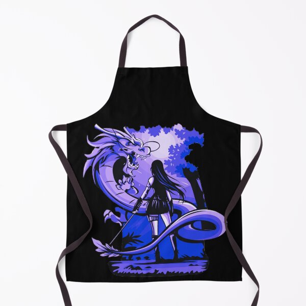 Item preview, Purple Anime Girl Samurai and Dragon design designed and sold by Dven-Clothes.