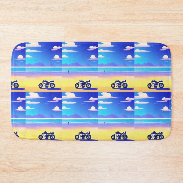 Item preview, SURREAL RETRO MOTORCYCLE ON THE BEACH designed and sold by sailorsam1805.