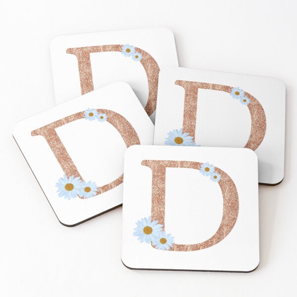 Item preview, Floral Shine Letter D, Educational stickers designed and sold by saimzgraphics.