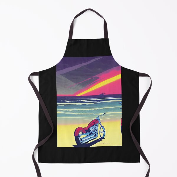 Item preview, COOL SURREAL RETRO MOTORCYCLE ON THE BEACH designed and sold by sailorsam1805.