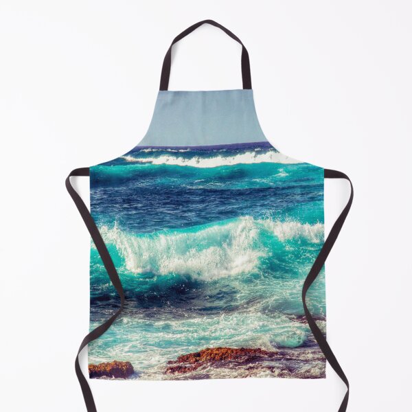 Aperçu de l'œuvre Plage d'été avec océan bleu turquoise, vagues mousseuses et sable beige créée et vendue par MyArt23.