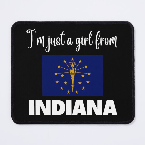 Item preview, I’m just a girl from Indiana- State pride design for women and girls designed and sold by DesignsByDaddy.