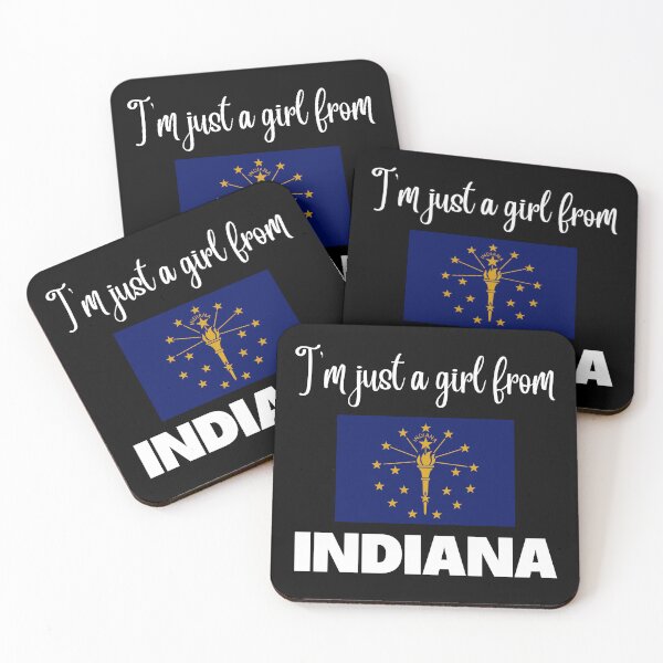 Item preview, I’m just a girl from Indiana- State pride design for women and girls designed and sold by DesignsByDaddy.