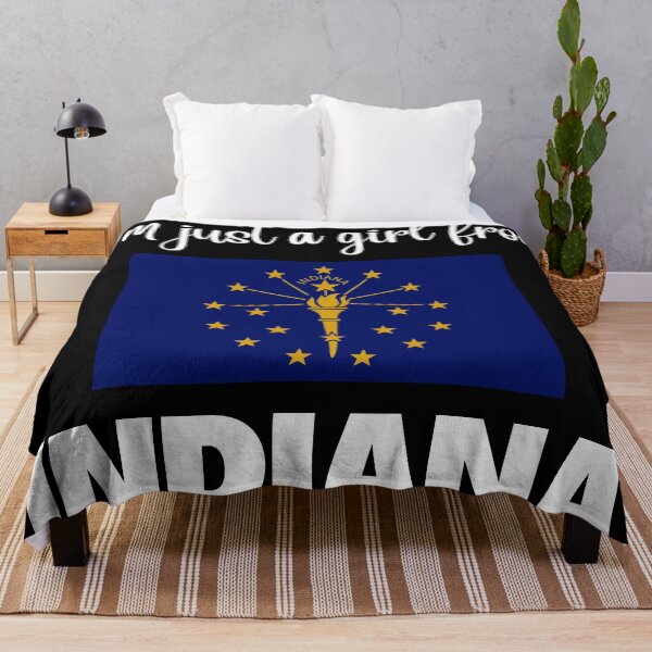 Item preview, I’m just a girl from Indiana- State pride design for women and girls designed and sold by DesignsByDaddy.
