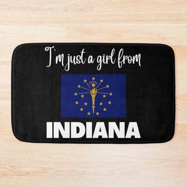 Item preview, I’m just a girl from Indiana- State pride design for women and girls designed and sold by DesignsByDaddy.