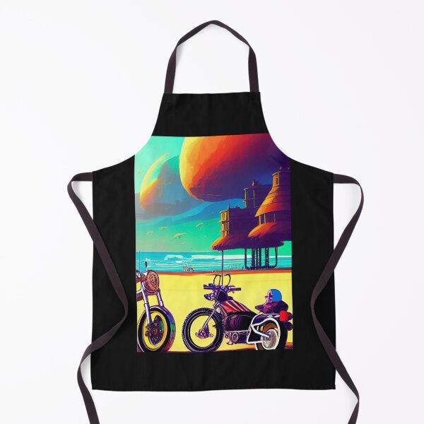 Item preview, SURREAL RETRO MOTORCYCLES ON THE BEACH designed and sold by sailorsam1805.
