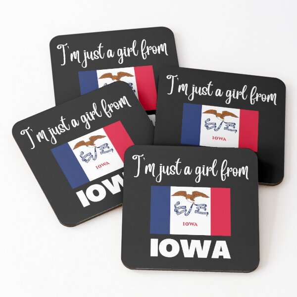 Item preview, I’m just a girl from Iowa- State pride design for women and girls designed and sold by DesignsByDaddy.