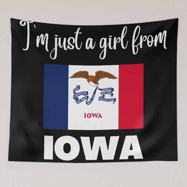 Item preview, I’m just a girl from Iowa- State pride design for women and girls designed and sold by DesignsByDaddy.