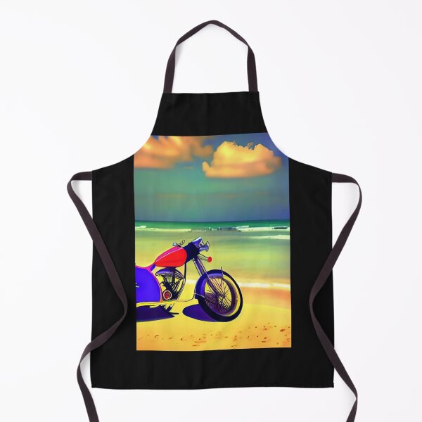 Item preview, SURREAL RETRO MOTORCYCLE ON A STORMY BEACH designed and sold by sailorsam1805.
