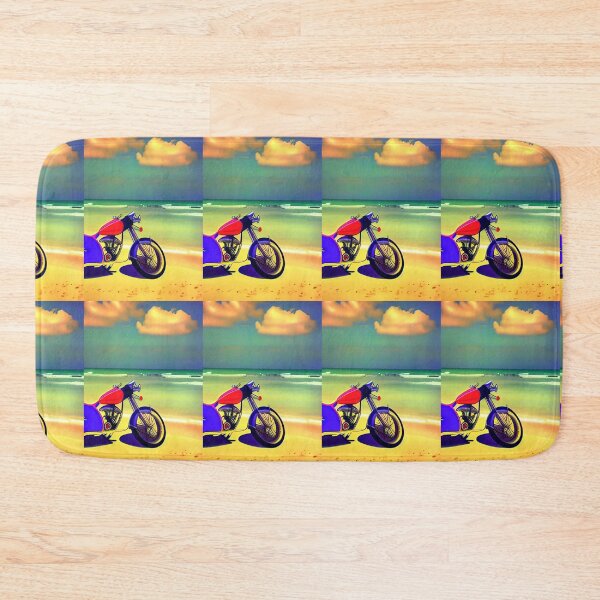 Item preview, SURREAL RETRO MOTORCYCLE ON A STORMY BEACH designed and sold by sailorsam1805.