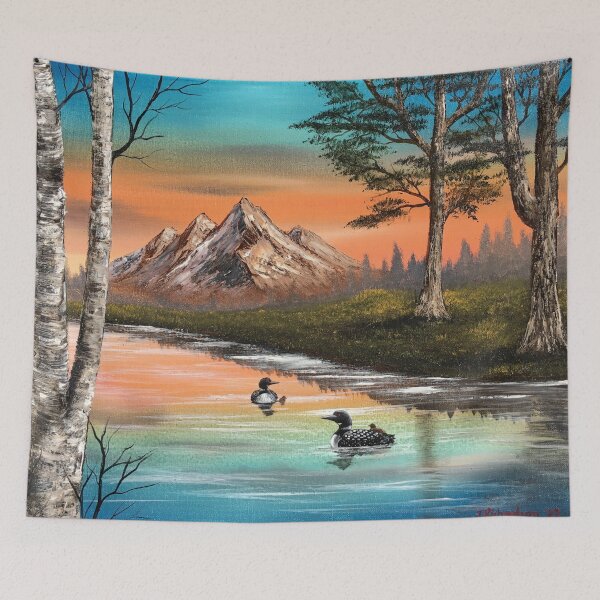 Item preview, Mountains and Loons designed and sold by SistersInArtN.