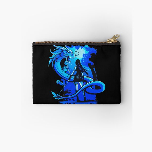 Item preview, Blue Anime Girl Samurai and Dragon design designed and sold by Dven-Clothes.