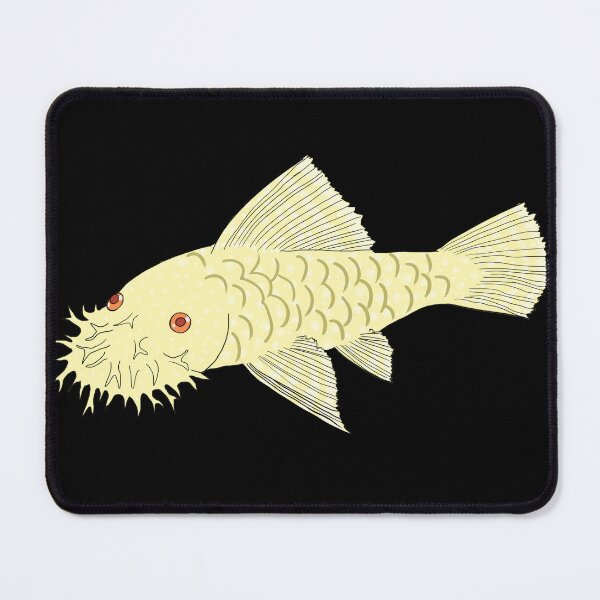 Item preview, Red Eye Albino Bristlenose Pleco - Vanilla Flavor - Black Background designed and sold by ReverendMothman.