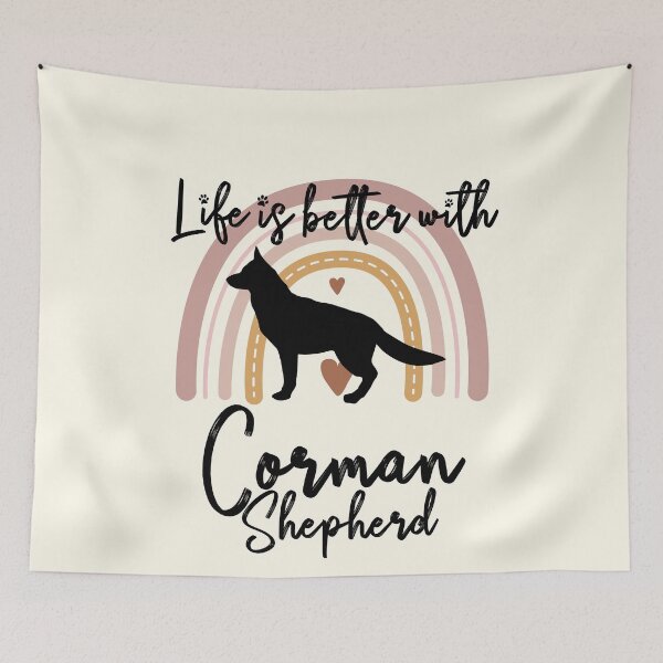 Item preview, Corman Shepherd Dog Rainbow Aesthetic Boho designed and sold by rafaeltto.