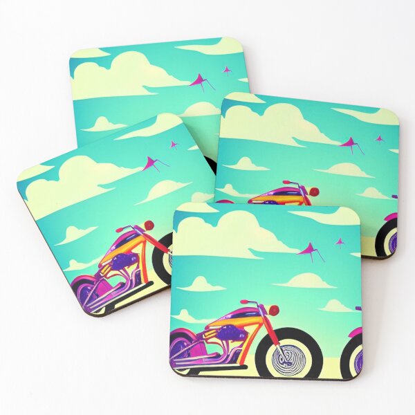 Item preview, DREAMY RETRO MOTORCYCLE ON A BEACH designed and sold by sailorsam1805.