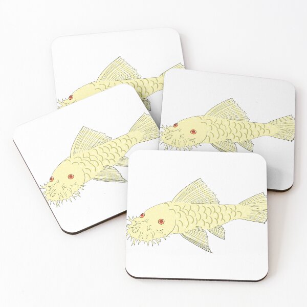 Item preview, Red Eye Albino Bristlenose Pleco - Vanilla Flavor - White Background designed and sold by ReverendMothman.