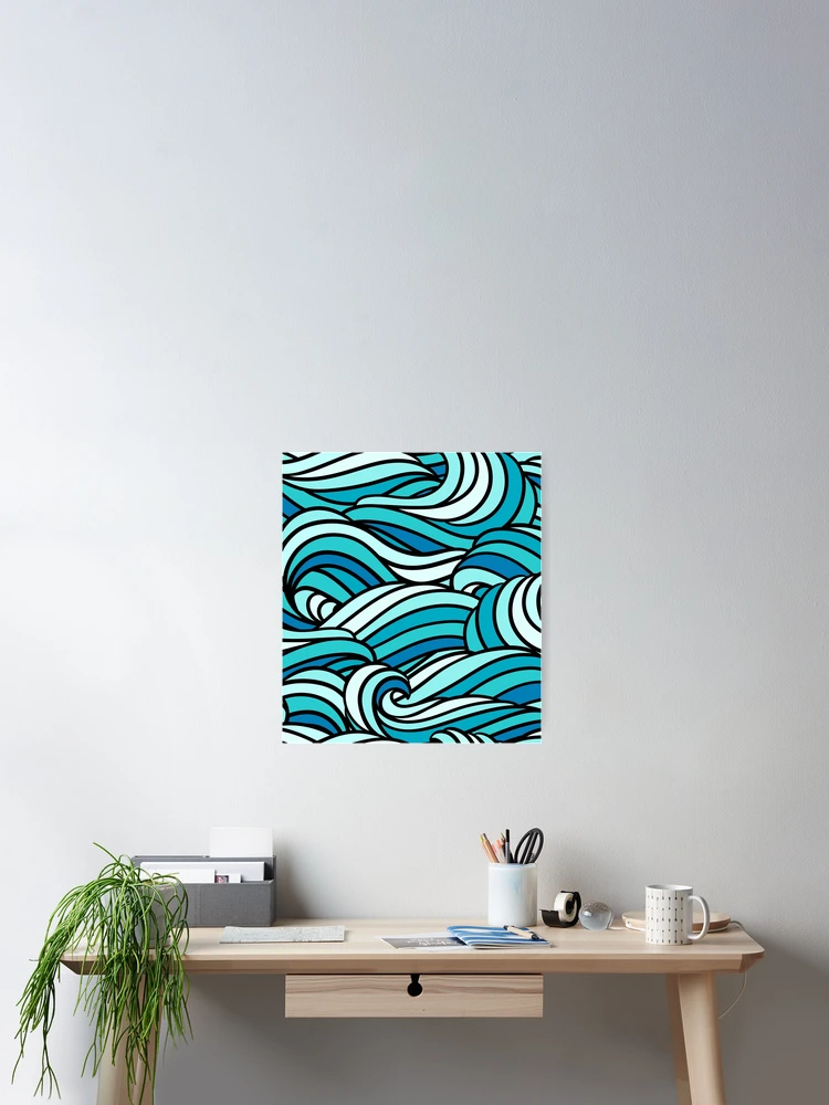 Thumbnail 2 of 3, Poster, Sea waves designed and sold by RIXXI HEY CO..