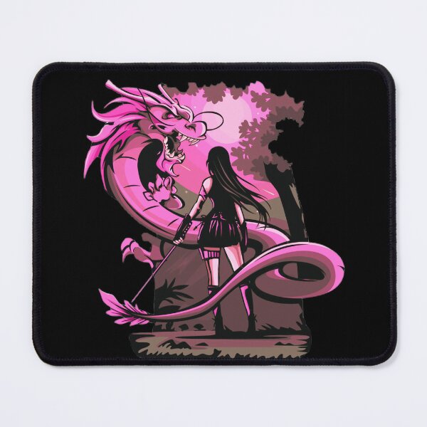 Item preview, Pink Anime Girl Samurai and Dragon design designed and sold by Dven-Clothes.