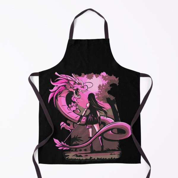 Item preview, Pink Anime Girl Samurai and Dragon design designed and sold by Dven-Clothes.