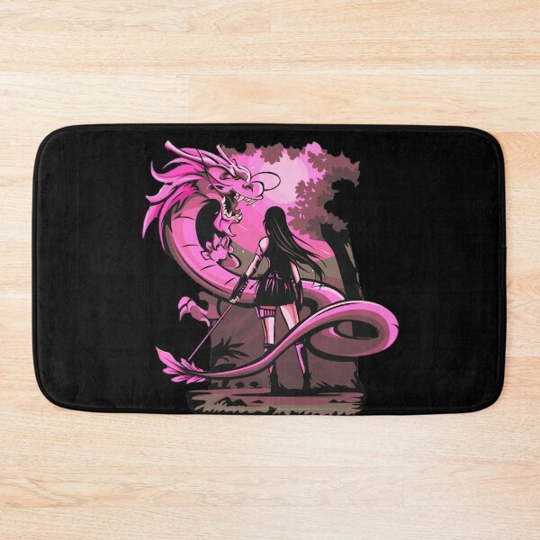 Item preview, Pink Anime Girl Samurai and Dragon design designed and sold by Dven-Clothes.